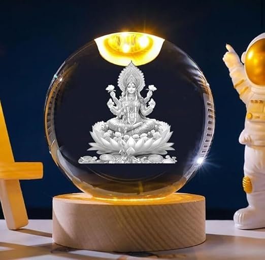 Laxmi Ji 3D Crystal Ball