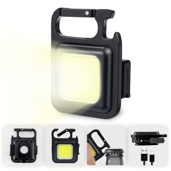 Rechargable COB Metal Keychain LED