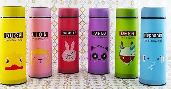 Cute glass water bottle