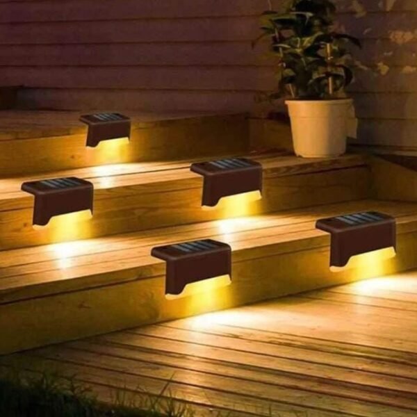 Solar Sensor Wall & Stairs LED (Imported) 4 pcs Set