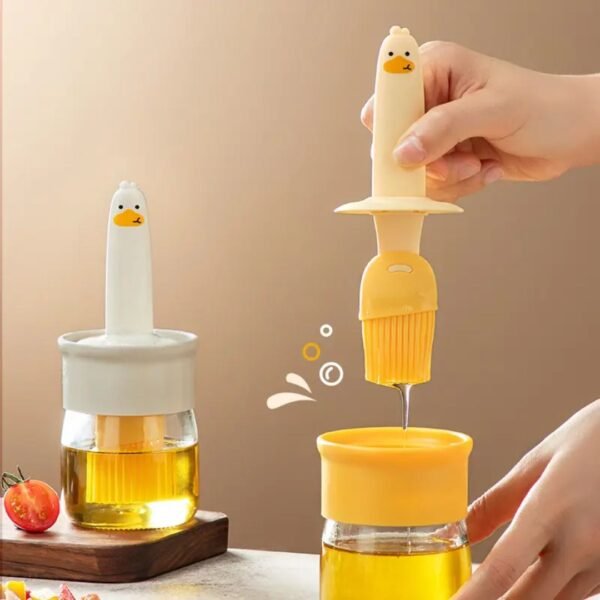 2in1 Silicon Duck Oil Brush + Storage