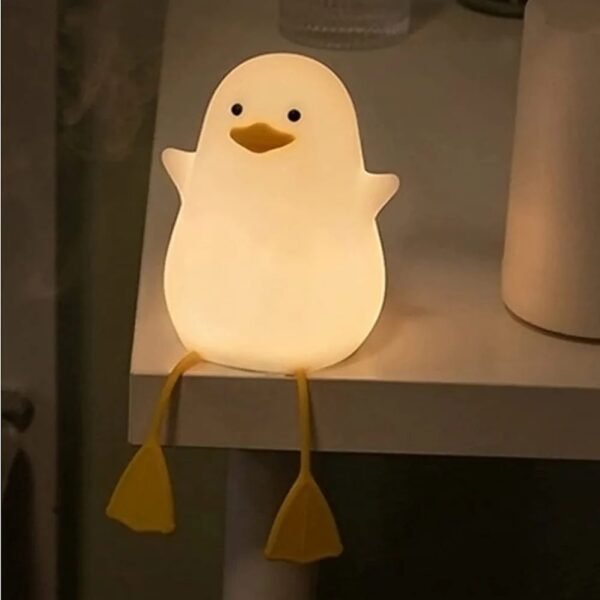 LVOERTUIG LED Children Night Light, Cute Duck Night Light Soft Silicone Night Light with Touch