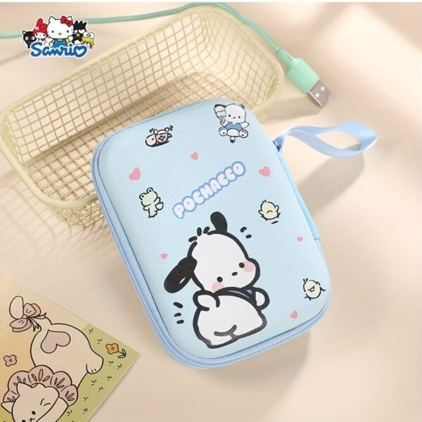 Pochacco Cartoon Printed Hard Case Pencil Box | Cute Zipper Stationery Organizer for Kids