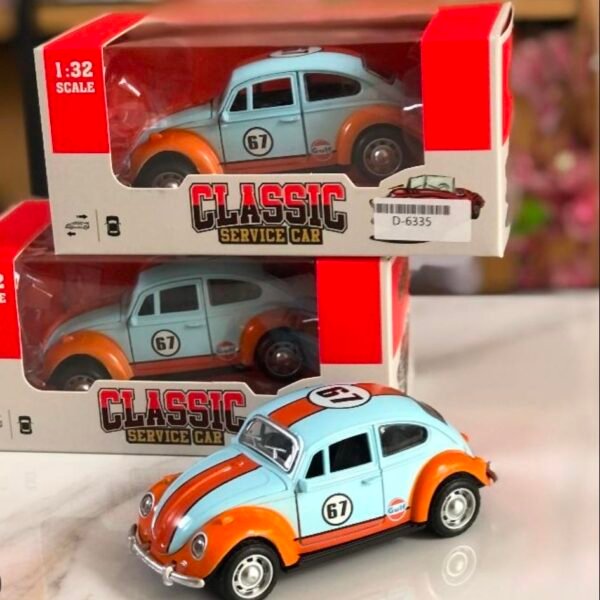 1:18 Beetle Toy Car Vintage Car Die Cast Metal Model Cars with Light Sound Pullback Openable Door Cars Toy