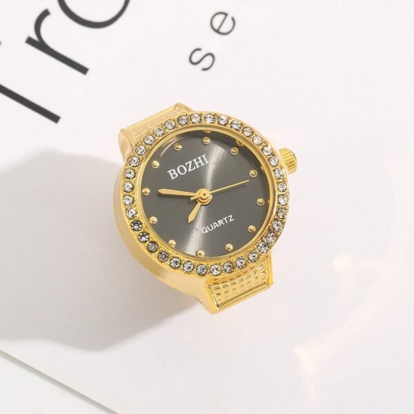 Ring Watch Elegant gold plated finger ring watch