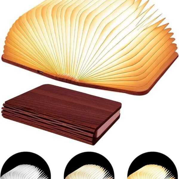 wooden book lamp