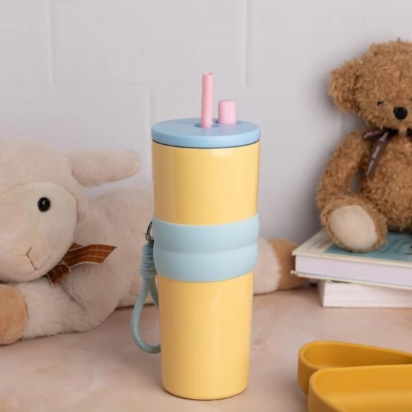 710ml Stainless Steel Water Bottle with Straw