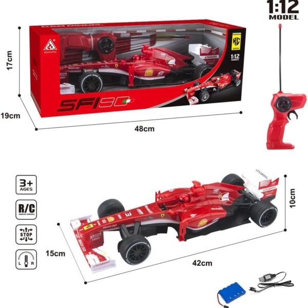 Rechargeable Remote Control Ferrari F1 Car with 2.4GHz Frequency – Red