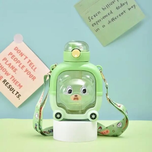 2 in 1 Sipper Water Bottle, Cartoon Water Bottle