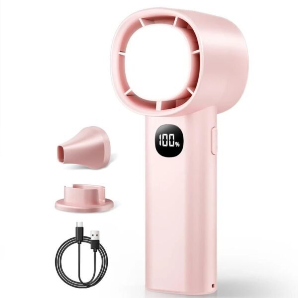 HandHeld Fan, 100 Speeds Portable Fan Electric Hand held Fans USB Rechargeable Fans with LED Light Battery Operated Mini Fan Desk Fans